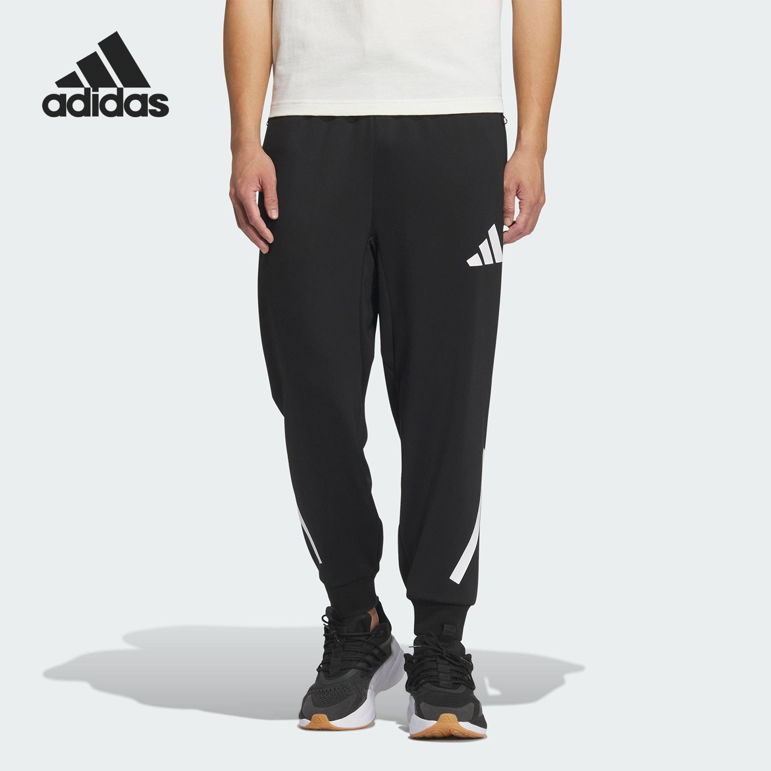 Adidas/阿迪达斯官方正品新款男士针织锥形休闲运动长裤JL6041