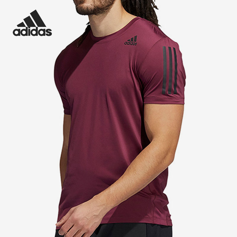 Adidas/阿迪达斯正品当季新款男子透气训练运动短袖T恤H08801
