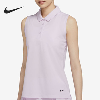 Nike/耐克正品DRI-FIT新款女子无袖翻领T恤POLO衫DH2313-530