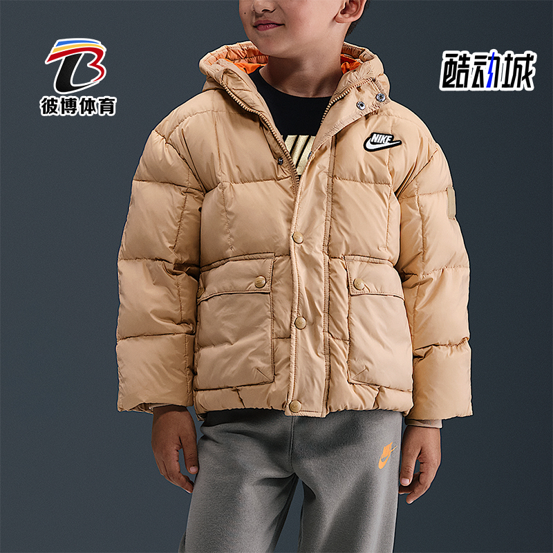 Nike/耐克正品Premium小童连帽运动休闲保暖羽绒服外套IQ9995-200