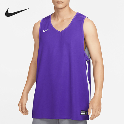 Nike/耐克正品夏季新款男士篮球训练双面穿背心T恤CQ4363-546