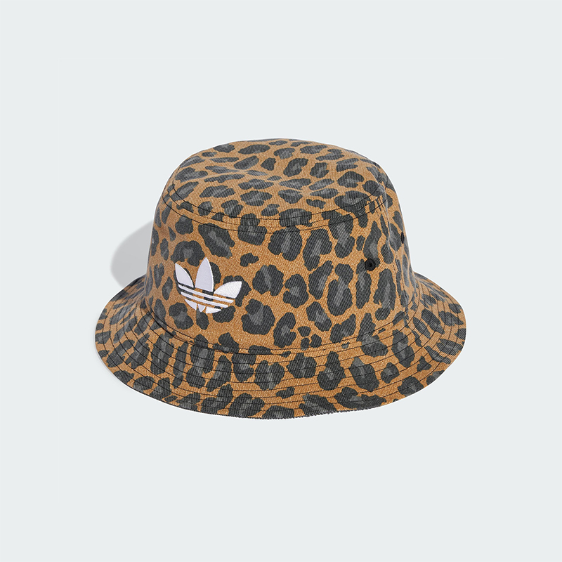 Adidas/阿迪达斯正品三叶草男女豹纹经典印花时尚渔夫帽JX0603