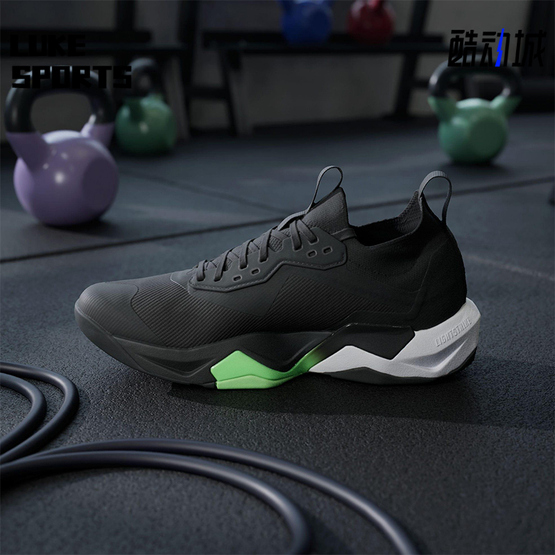 Adidas/阿迪达斯正品2025男士减震透气网面系带运动训练鞋JS3167