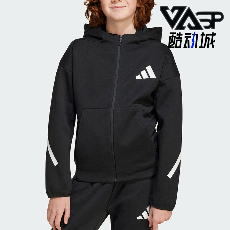 Adidas/阿迪达斯正品秋冬新款大童亲肤柔软运动外套JC7574