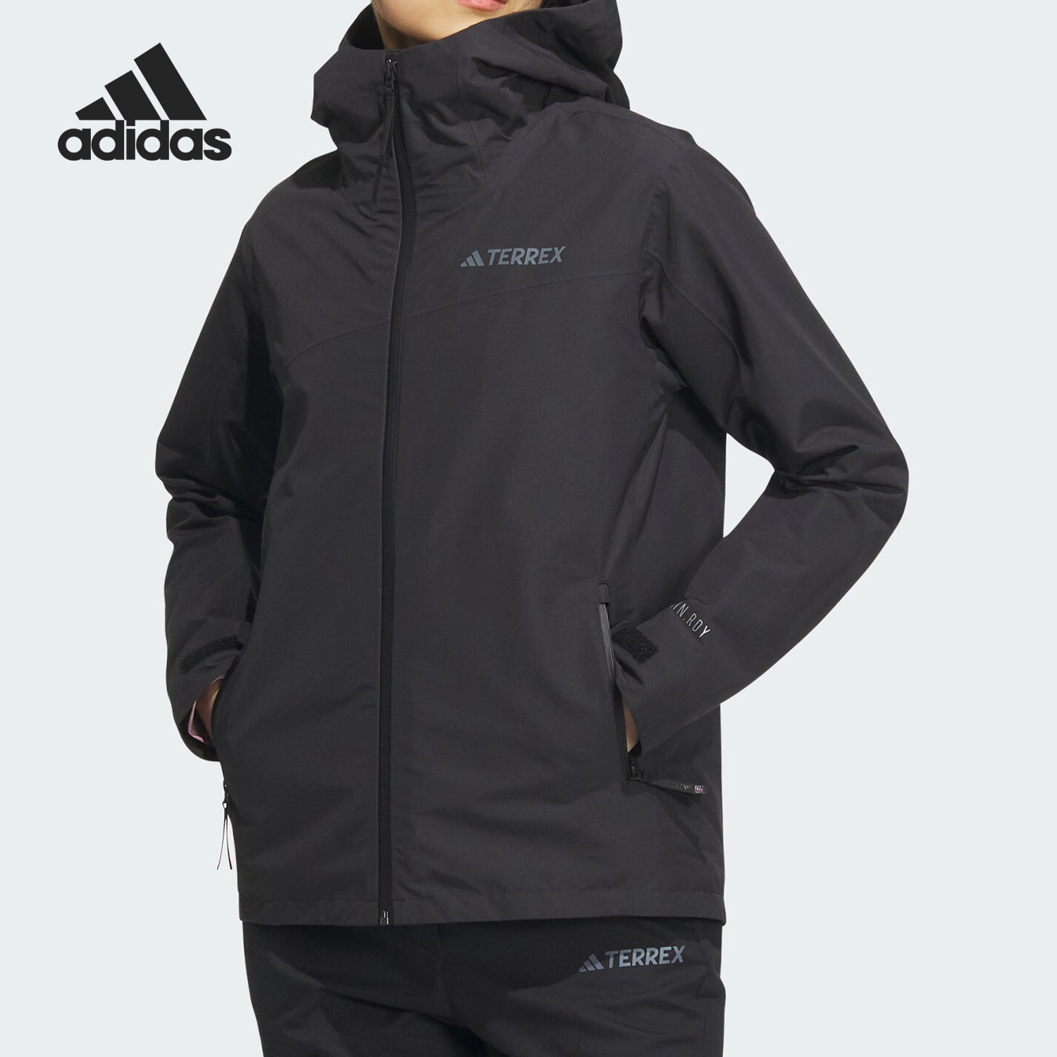 Adidas/阿迪达斯正品户外三合一女士软壳内胆冲锋衣IL9007