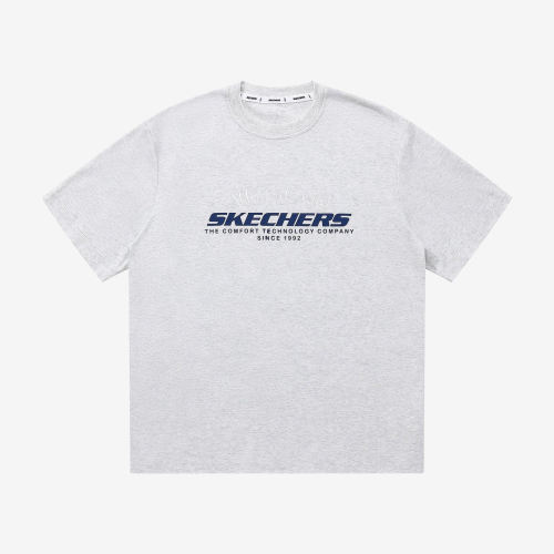 Skechers斯凯奇正品男女短袖透气圆领宽松跑步T恤L225U163-0248