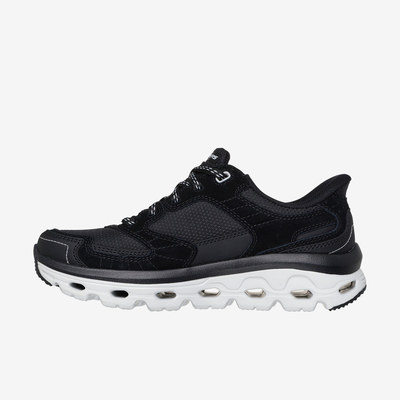 Skechers斯凯奇正品Glide-Step女低帮系带跑步鞋180268-BLK