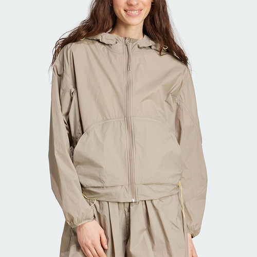 Adidas/阿迪达斯正品2025春季新款女士连帽休闲短款外套JC5115