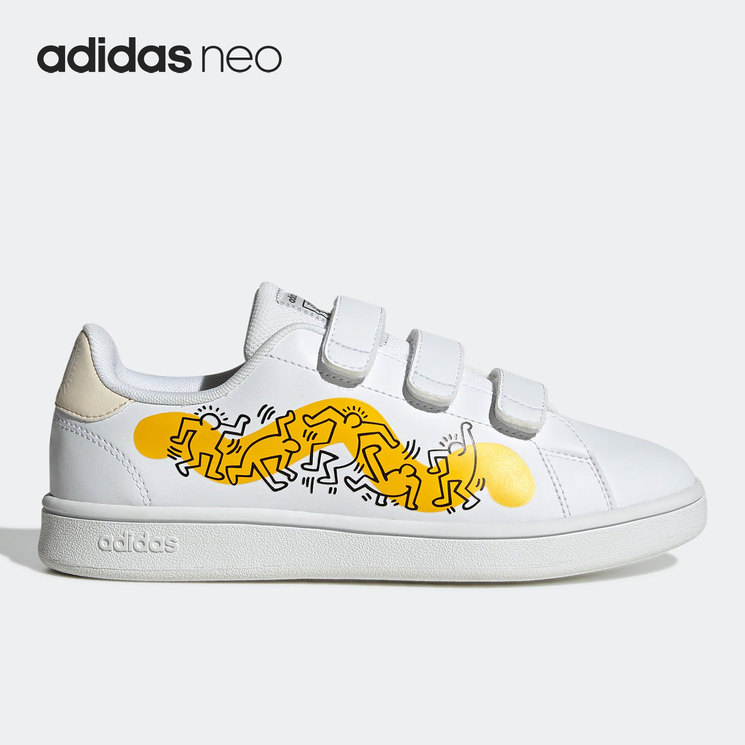 Adidas/阿迪达斯正品新款情侣同款魔术贴运动休闲板鞋GX3685