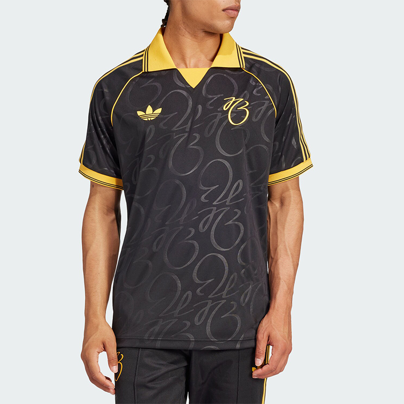 阿迪达斯男士翻领宽松透气短袖