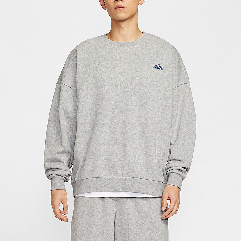 Nike/耐克正品2025 Club男士运动宽松圆领针织套头衫IB8360-063