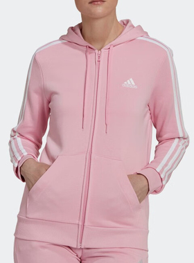 Adidas/阿迪达斯官方正品W 3S FT FZ HD女士运动针织外套HL2059