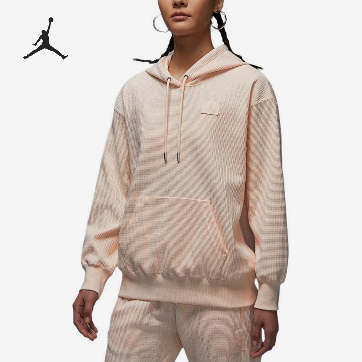 Nike/耐克正品JORDAN女士运动休闲连帽卫衣套头衫HF9445-838