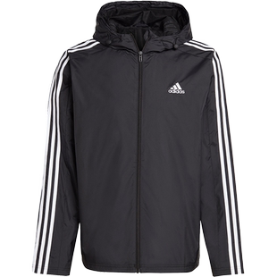 Adidas/阿迪达斯官方正品跑步训练男子梭织连帽夹克外套IB0381