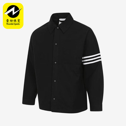 Adidas/阿迪达斯正品三叶草男士休闲翻领三条纹外套JC9906