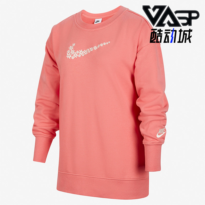 耐克大童针织舒适圆领套头卫衣