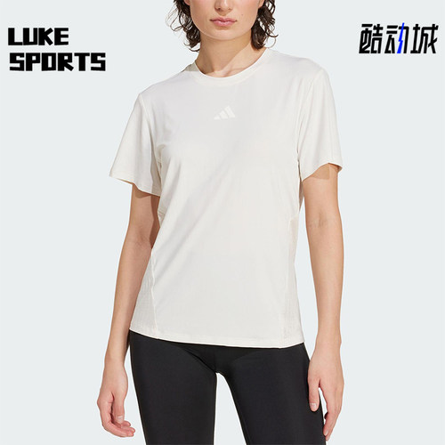 Adidas/阿迪达斯正品2025夏季款女士经典健身运动训练T恤JZ6282