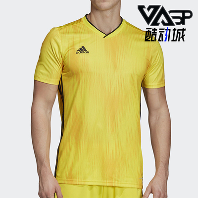 阿迪达斯男士透气足球组队短袖