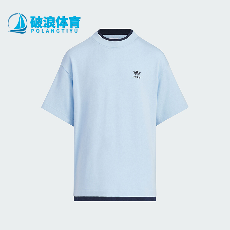 阿迪达斯大童运动圆领短袖