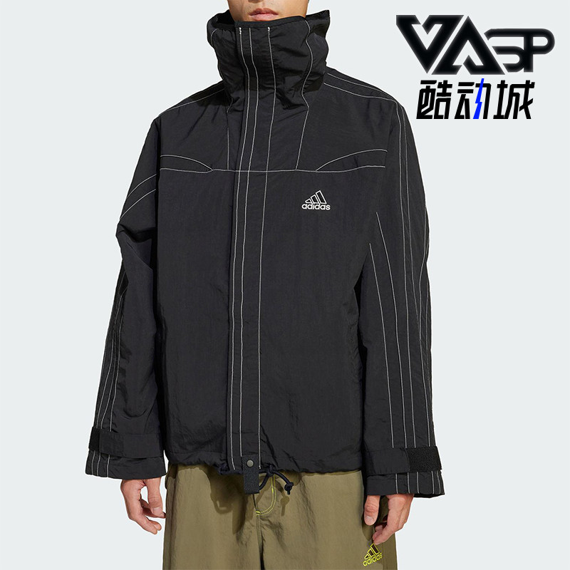 Adidas/阿迪达斯正品2025春季新款男士梭织条纹外套JD5419
