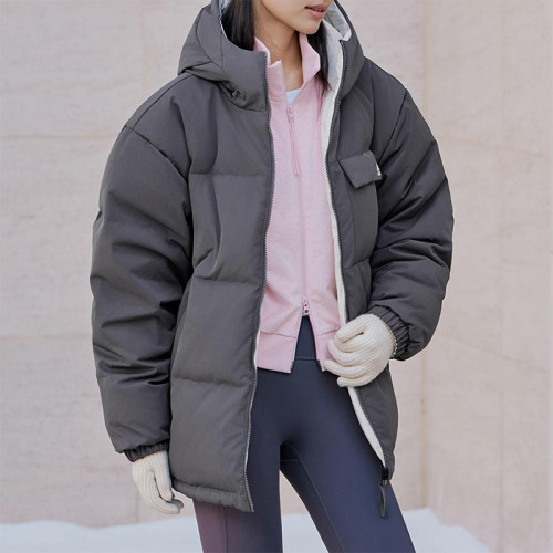 Adidas/阿迪达斯正品JACKET DOWN男士休闲双面穿连帽羽绒服KQ5543
