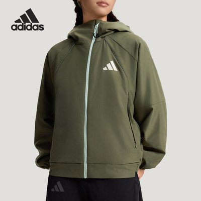 Adidas/阿迪达斯官方正品TEREXTEREX新款女军绿色夹克外套KR8392