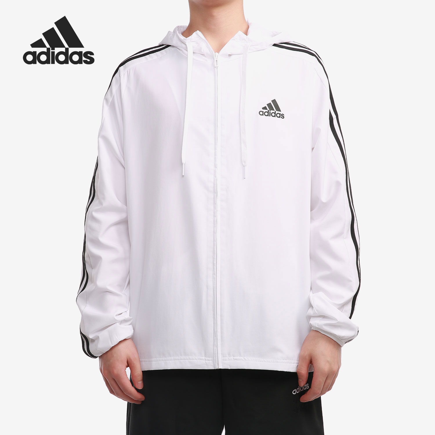 Adidas/阿迪达斯正品当季新款男子运动时尚休闲连帽夹克H14625