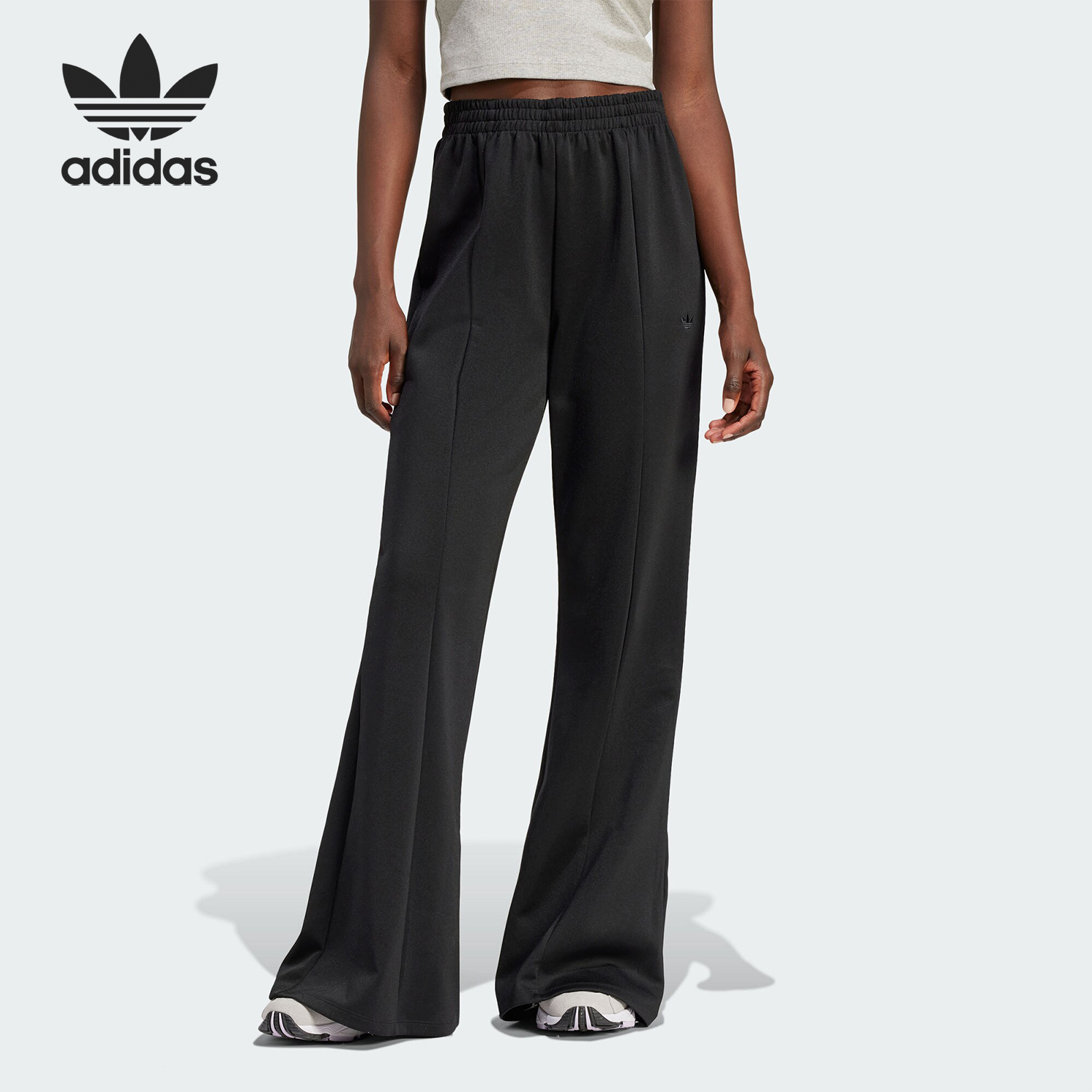 Adidas/阿迪达斯官方正品三叶草FLARED PANTS女运动喇叭裤IT9240