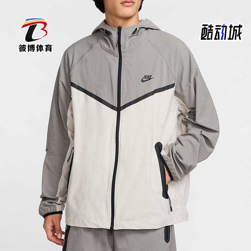 Nike/耐克正品男士透气连帽拉链时尚长袖经典夹克外套HM7151-014