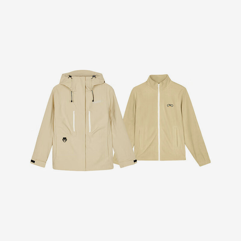 Skechers/斯凯奇正品秋冬新款女士二合一摇粒绒户外冲锋衣