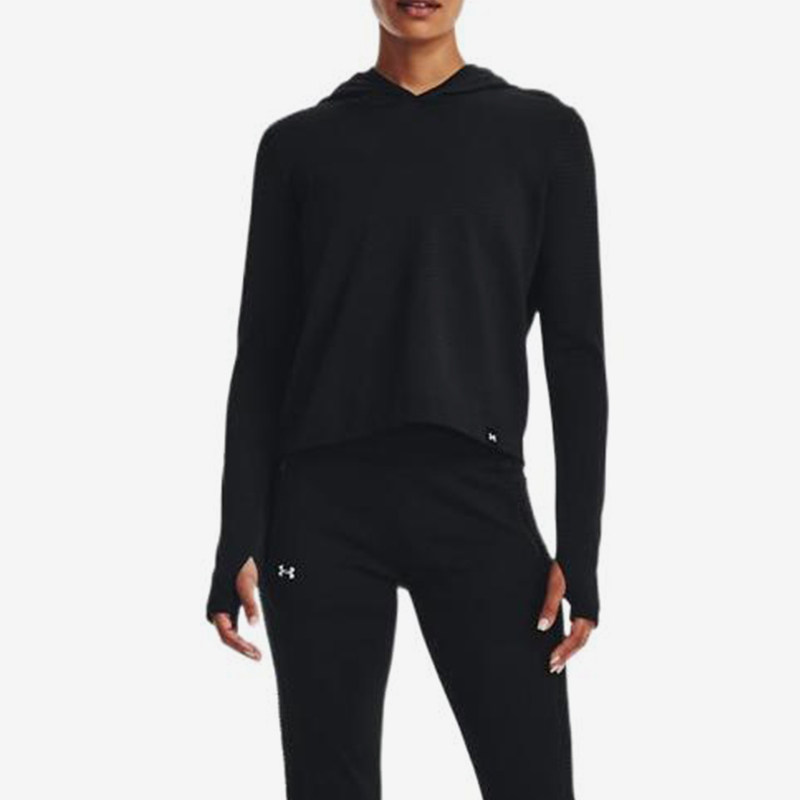 UA/安德玛正品IntelliKnit Wind连帽女士修身套头衫1375076-001