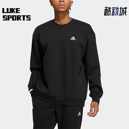 Adidas/阿迪达斯正品冬季男子加绒运动圆领长袖卫衣IB2774