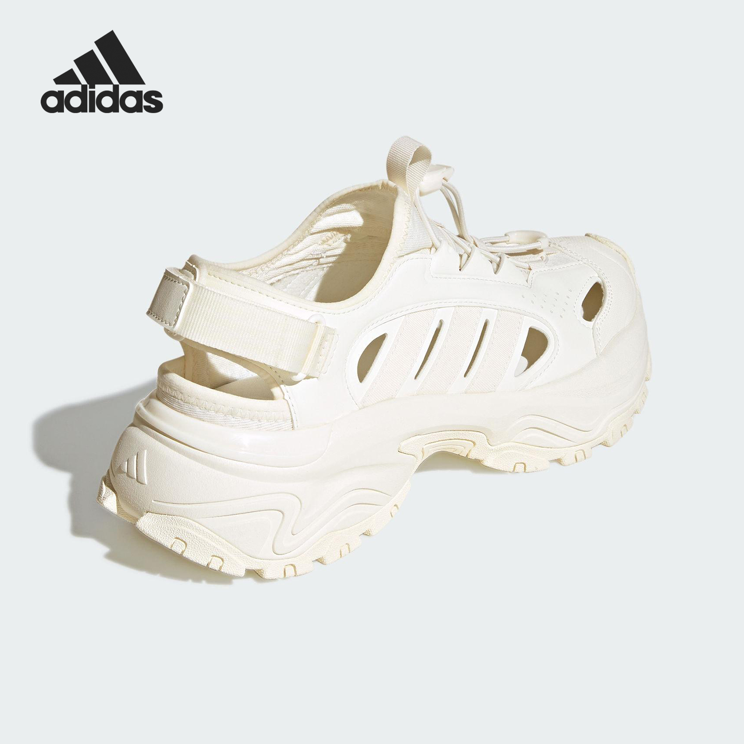 Adidas/阿迪达斯官方正品2025新款男女缓震回弹魔术贴凉鞋JP8897
