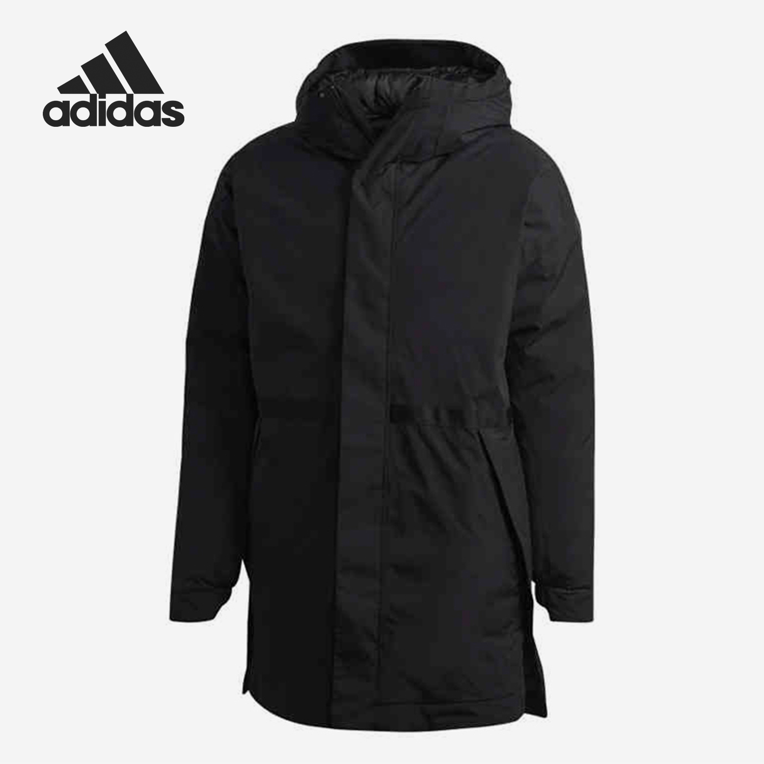 Adidas/阿迪达斯正品男子时尚中长款保暖连帽运动棉衣 FT2432