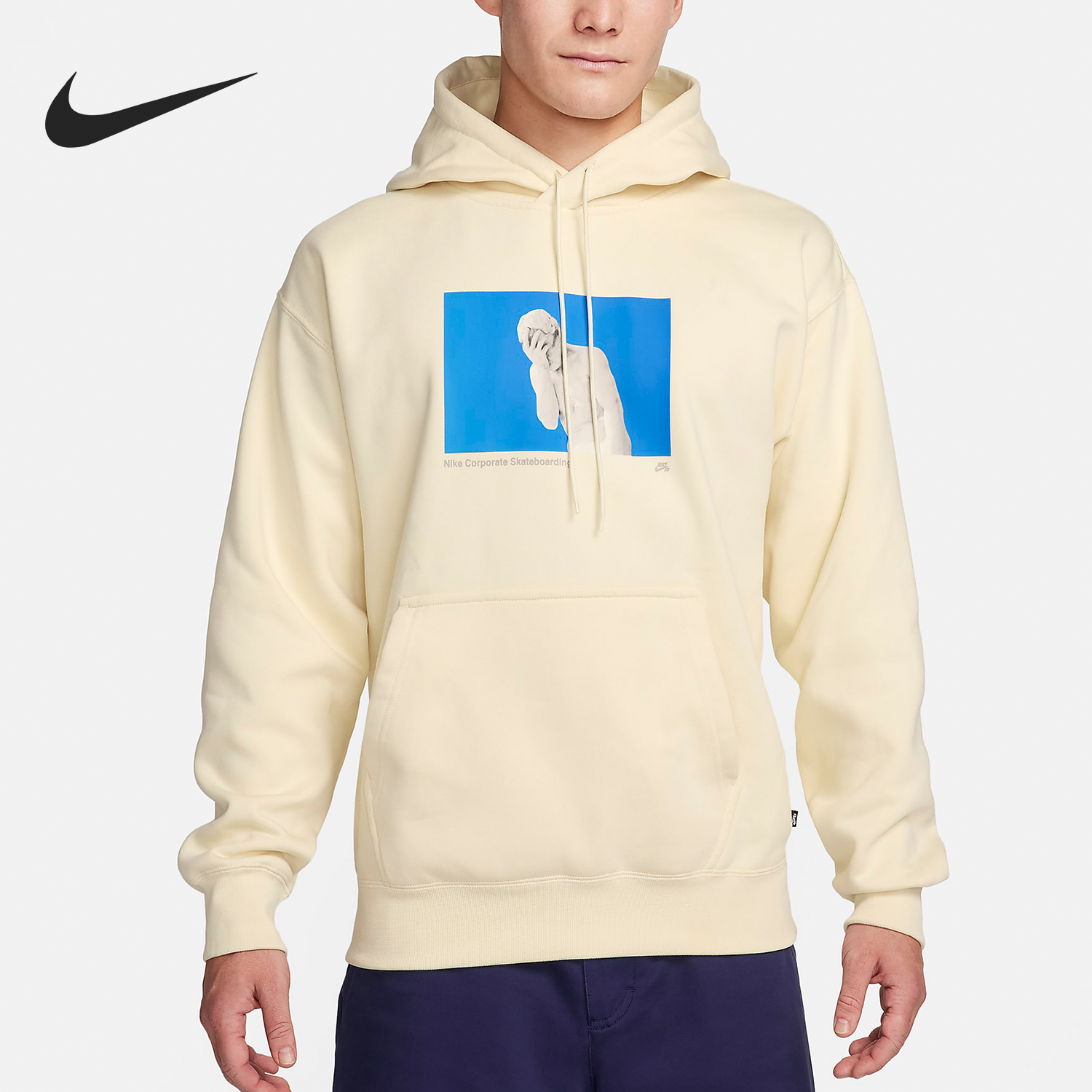 Nike/耐克正品新款男女印花休闲运动针织连帽卫衣FN2557-113