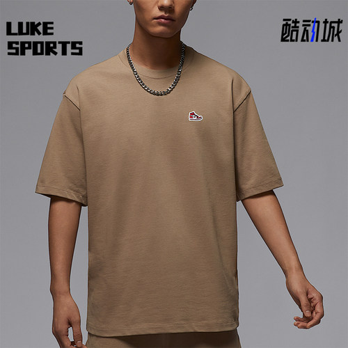 Nike/耐克正品JORDAN男士厚实刺绣针织休闲经典短袖HJ2327-240