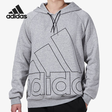 Adidas/阿迪达斯正品冬季男子加绒保暖连帽套头卫衣HB5091