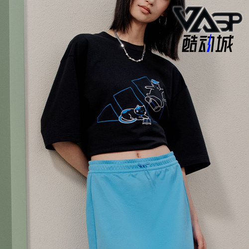 Adidas/阿迪达斯正品GFX PETS T-SHIRT男女时尚经典简约T恤KX4862