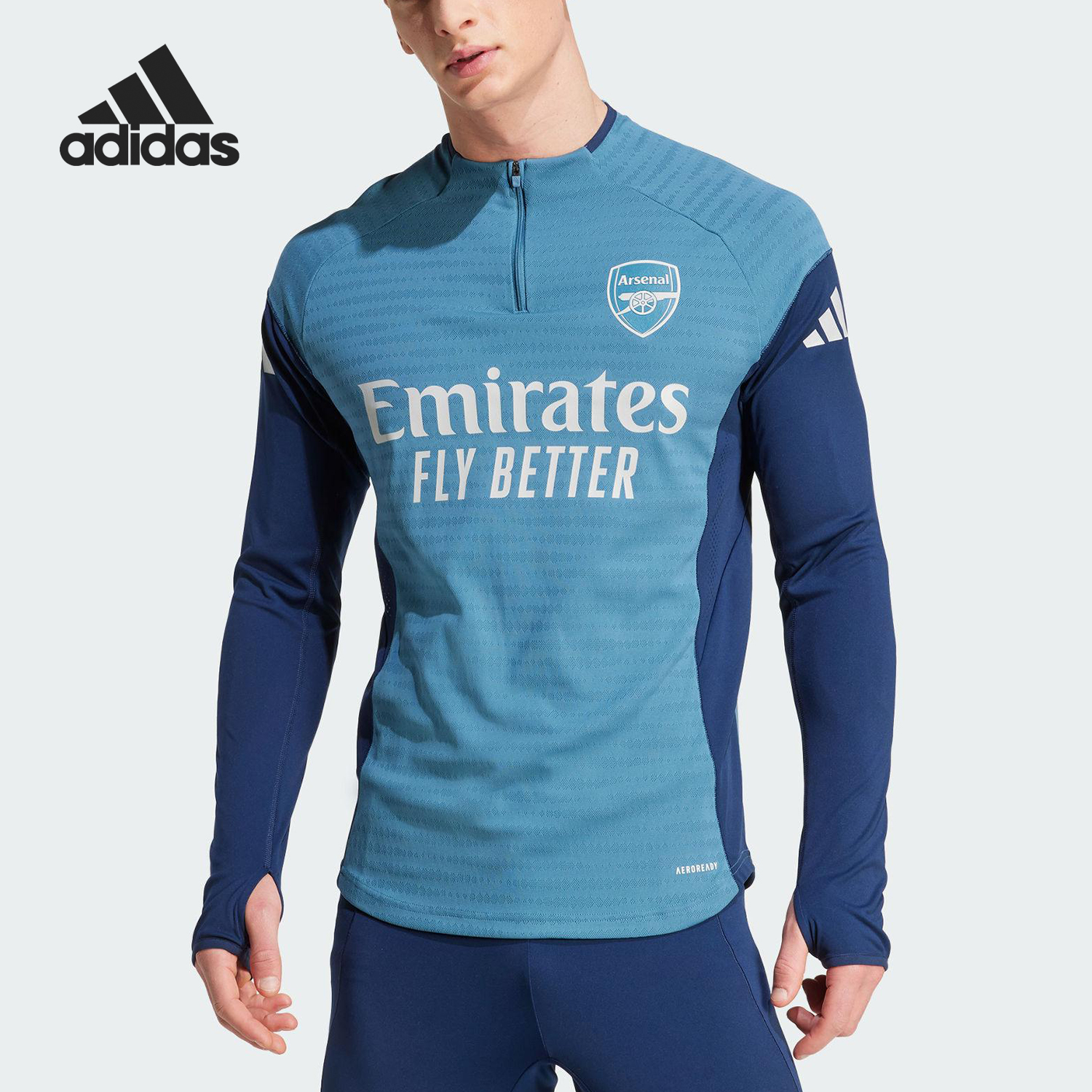 Adidas/阿迪达斯官方正品2025夏季男士修身训练运动长袖JJ1805