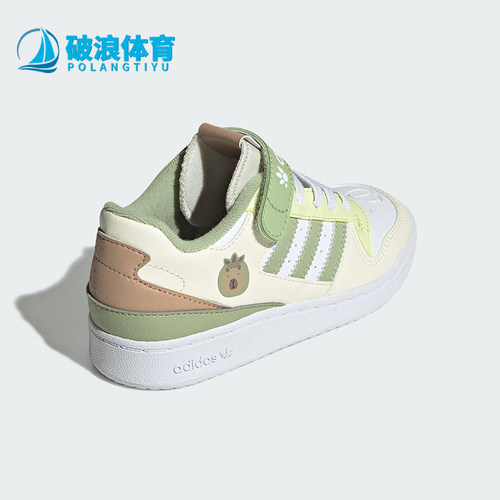 Adidas/阿迪达斯正品三叶草小童耐磨运动魔术贴透气板鞋JS2476