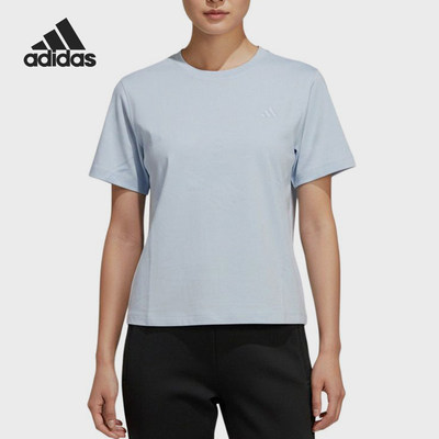 Adidas/阿迪达斯官方正品套头运动圆领休闲舒适轻便短袖T恤KS5325