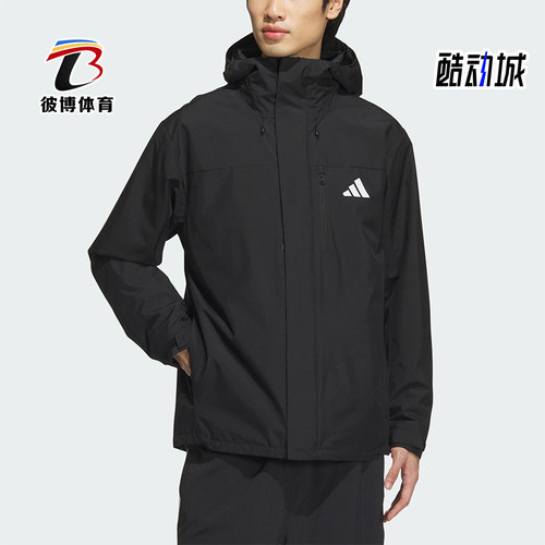阿迪达斯男女三合一加绒连帽外套