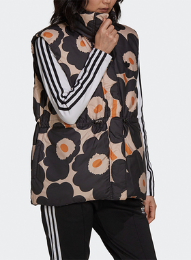 Adidas/阿迪达斯正品三叶草女士立领双面穿保暖羽绒马甲H58610