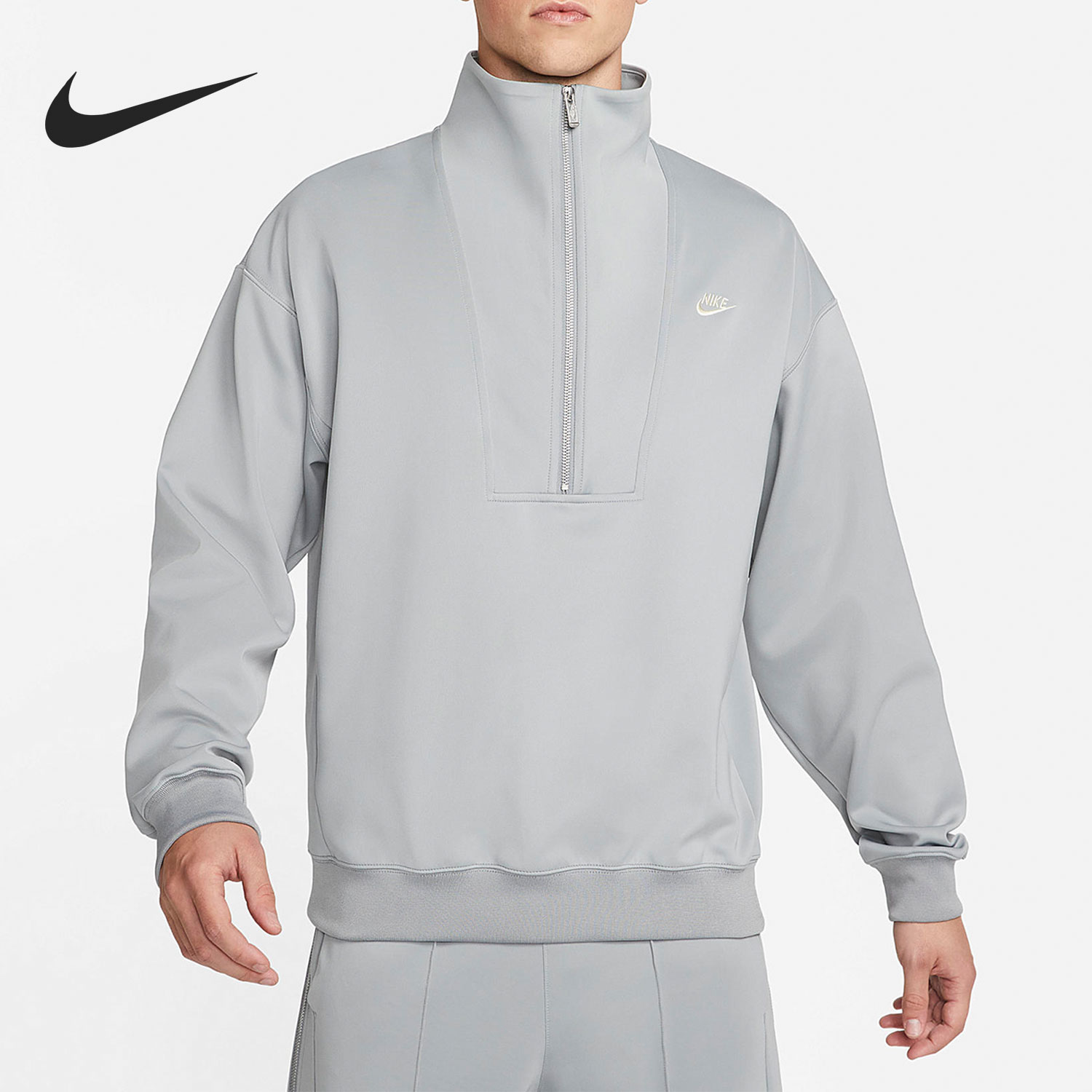 Nike/耐克正品男子针织透气舒适休闲半拉链套头衫 DQ4238-073