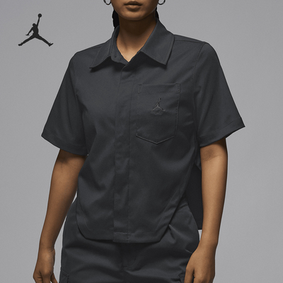 Nike/耐克正品Jordan女士翻领透气梭织衬衫短袖FN5767-045