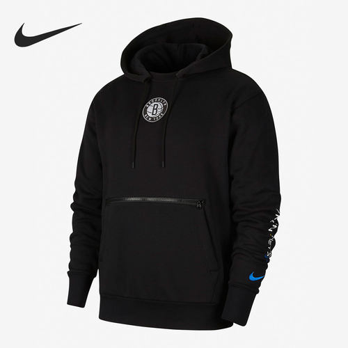 Nike/耐克正品2020冬季新款布鲁克林篮网队连帽休闲套头衫CN1805