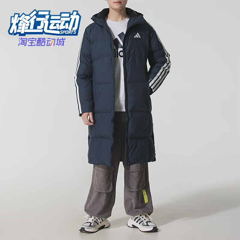 Adidas/阿迪达斯正品2025冬季款男士日常连帽保暖羽绒服KC2499