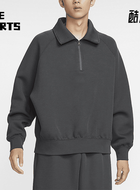 Nike/耐克正品Tech男士针织翻领休闲保暖宽松卫衣FZ7569-060