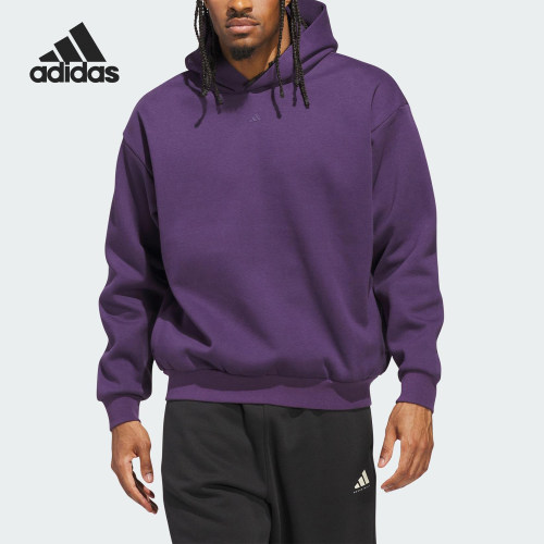 Adidas/阿迪达斯正品Basketball男女宽松连帽加绒针织卫衣JX5598