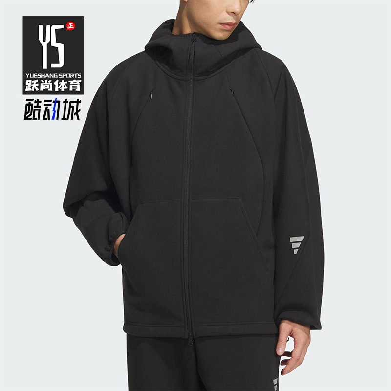 Adidas/阿迪达斯正品FUSTL M SWT HD男士运动连帽宽松外套KC6076